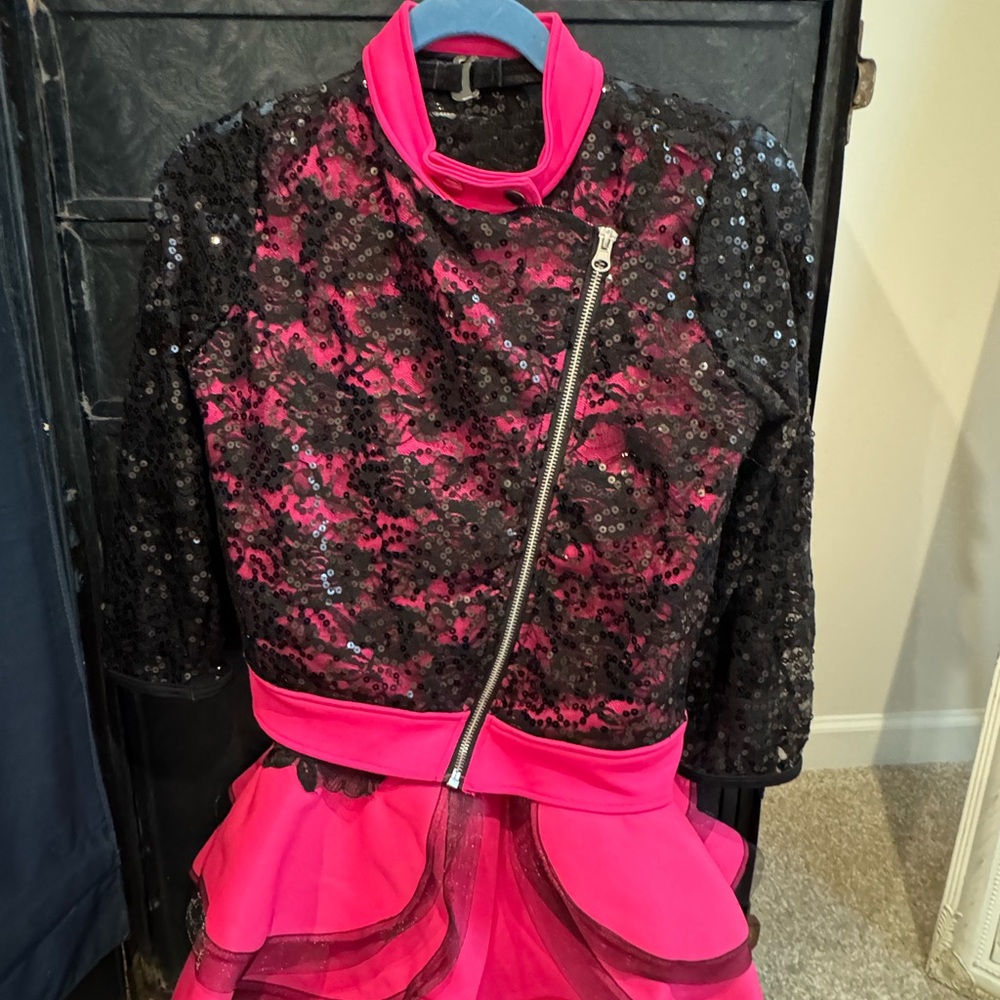 Weissman Vibrant Pink and Black Dance Costume